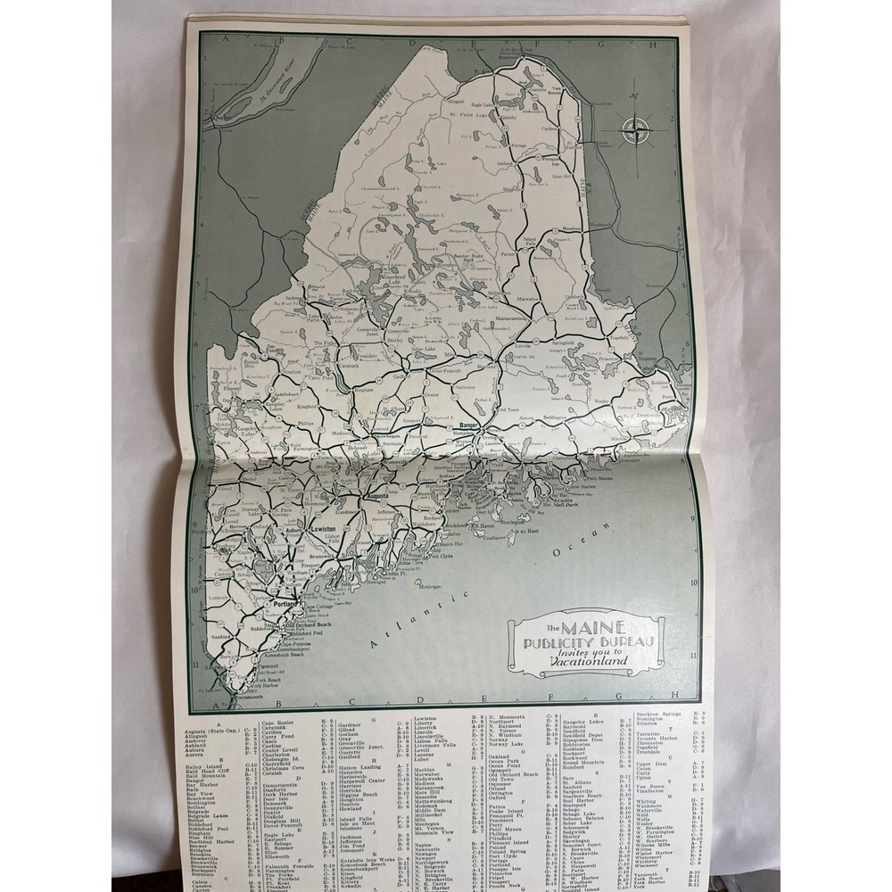 Vintage Maine Invites You Sixth Edition Travel Guide Booklet Fold Out Map Ripley - Picture 7 of 8